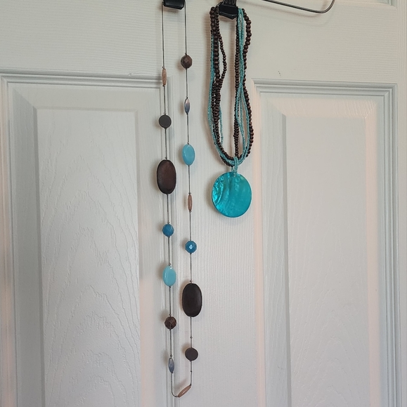 Jewelry - Turquoise & Brown Beaded Necklace Set